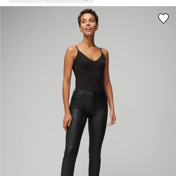 WHBM Size 8 High Rise Coated Skinny Jean Hunter Green - Picture 7 of 8